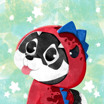 絵本風イラスト・可愛い愛犬たち