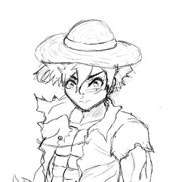 Yesterday's sketch Luffy