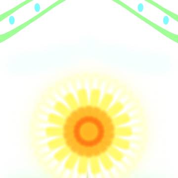 光る向日葵