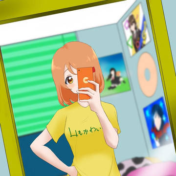 みもかわいいTシャツを着た明佳里ちゃん