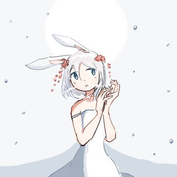 雪山的兔子