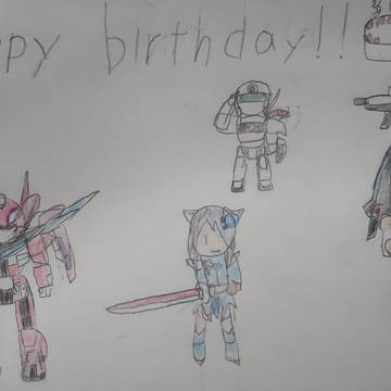 フレンドの誕生日記念に描いたもの