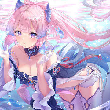まるで水と戯れる人魚姫のようにお美しい