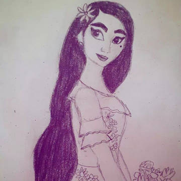 Isabela Madrigal pencil sketch