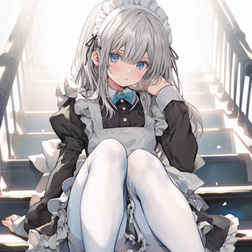 銀髪メイドさん