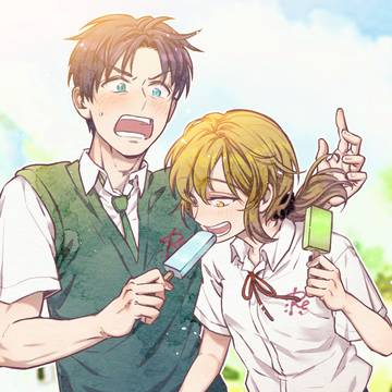 若瀬尾が夏にアイスを食べる漫画