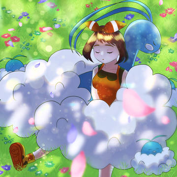 羽根もふもふ寝