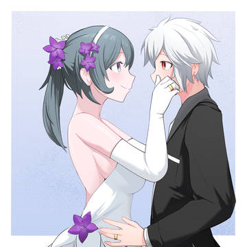 Bell And Syr at their wedding ❤️