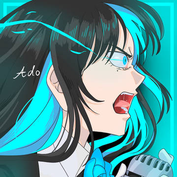 Adoさん描きました🌹🩵