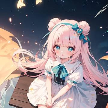 可爱粉色妹子