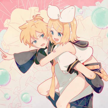 鏡音おんぶ