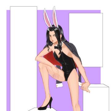 初めて描く場地圭介がバニーボーイだなんて！