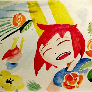 Miyo and flowers