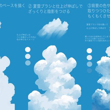 雲のイラストメイキング