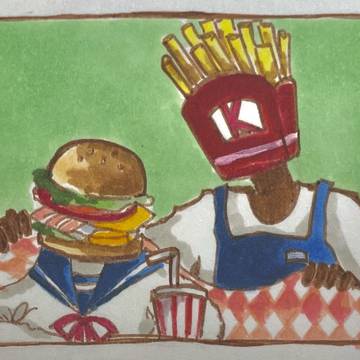 ハンバーガーにかける
