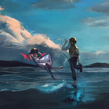 2人で海を
