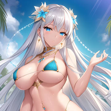 海で