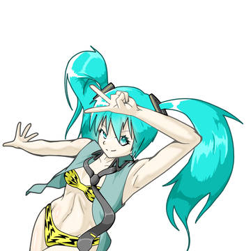 ラムちゃんの衣装を着た初音ミク