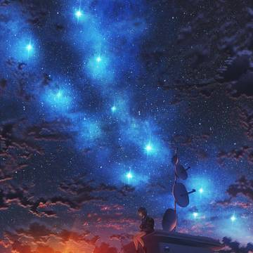 屋上から見る空