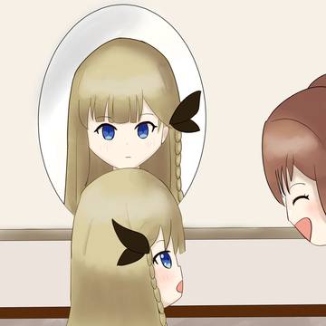 鏡に映るすずにゃん