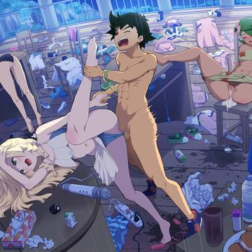 その後、凱旋したチャンピオンとアローラするアローラガールズ