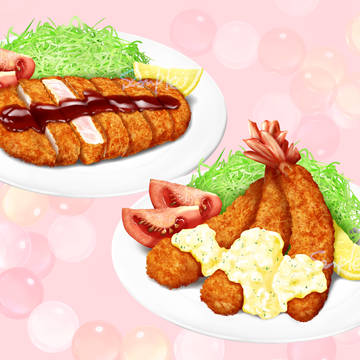 エビフライととんかつ