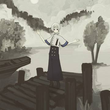 霧の明るい夜