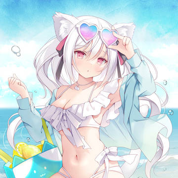 夏を満喫する猫(新刊表紙