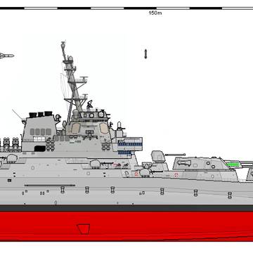 大和型原子力誘導ミサイルレールガン巡洋戦艦
