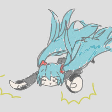 すっ転ぶ初音ミク
