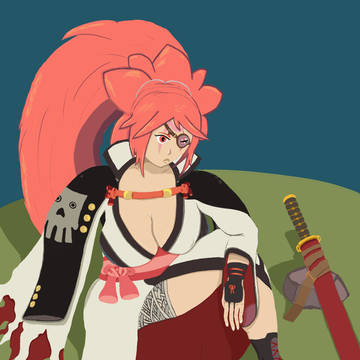 baiken relaxing