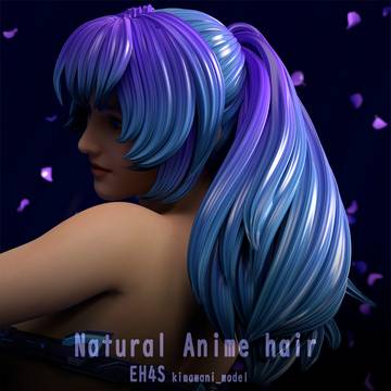 Natural Anime Ponytail Hair