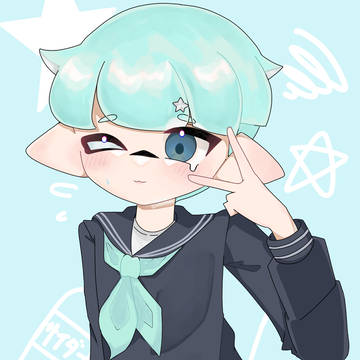 お借りしました🩵✌️