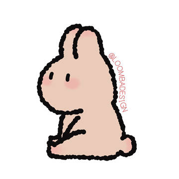귀여운 멍때리는 토끼