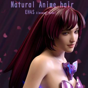 Natural Anime Ponytail Hair