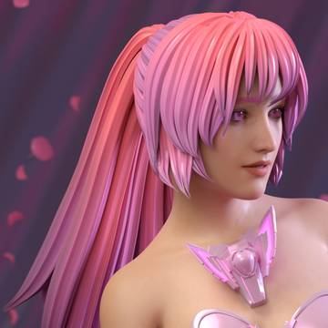 Natural Anime Ponytail Hair