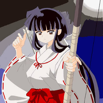 犬夜叉　桔梗様を模写しました。