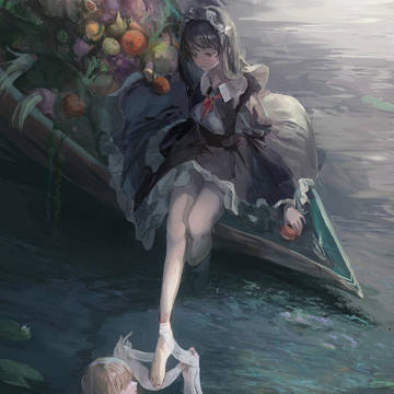 静かな湖畔で
