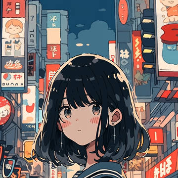 漫步在东京的少女