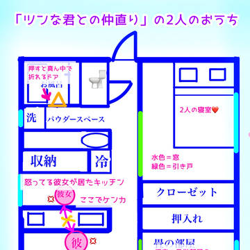 「ツンな君との仲直り」の舞台となったおうちの間取り