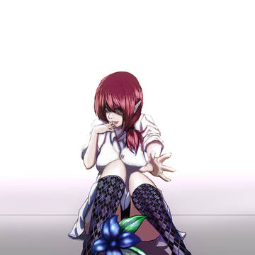 女性と花