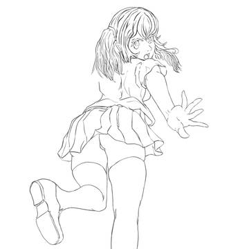 なんか走ってる女子
