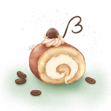 栗のロールケーキ