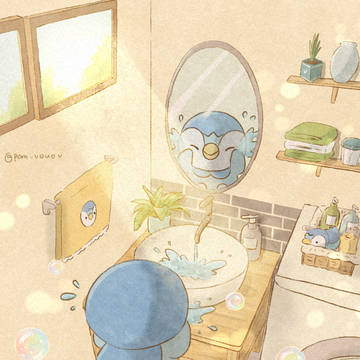 ポッチャマのとある朝