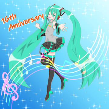初音ミク16周年記念イラスト