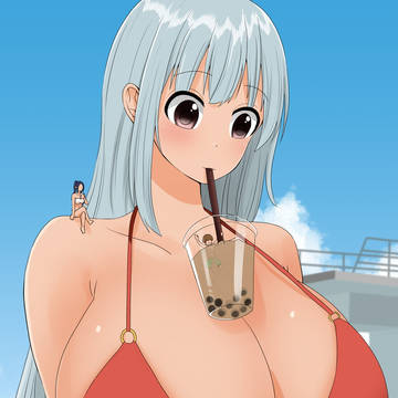 「キミも好きなだけ飲んでいいからね♪」
