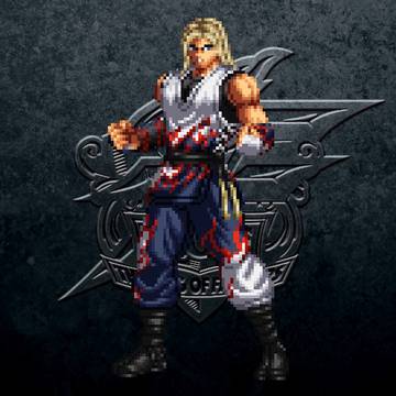 Andy Bogard KOF XV Píxel Art.