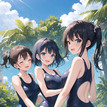 スク水 仲良し