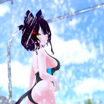 プール前のシャワー