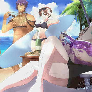 Vtubers in Beach